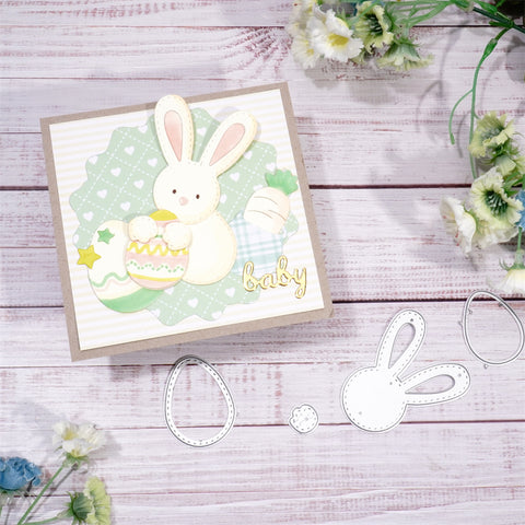 Inlovearts Easter Bunny Metal Cutting Dies