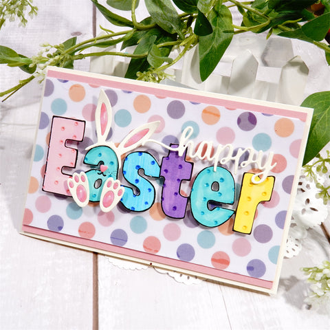 Inlovearts "Happy Easter" Word Metal Cutting Dies