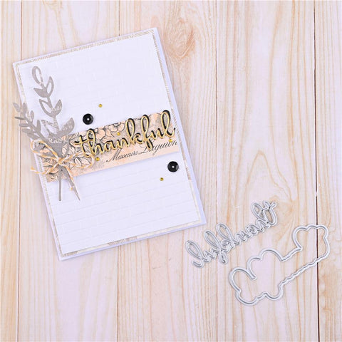 Thankful Word Decor Dies - Inlovearts