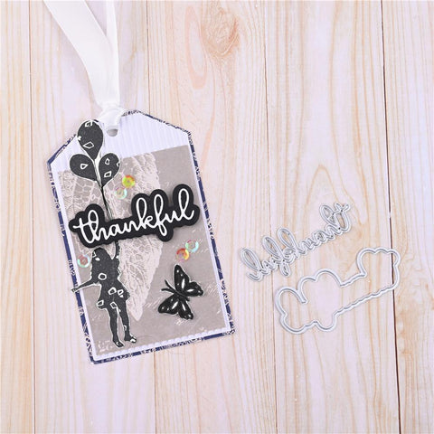 Thankful Word Decor Dies - Inlovearts