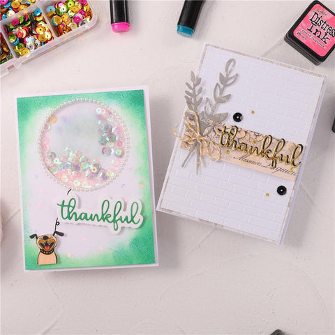 Thankful Word Decor Dies - Inlovearts