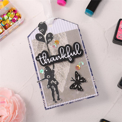 Thankful Word Decor Dies - Inlovearts