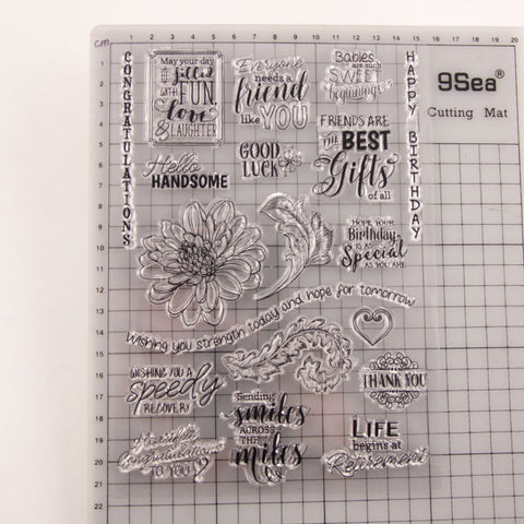 Inlovearts Grateful Words Clear Stamps