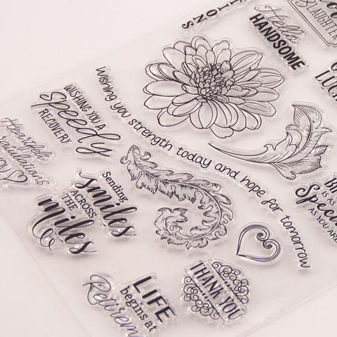 Inlovearts Grateful Words Clear Stamps