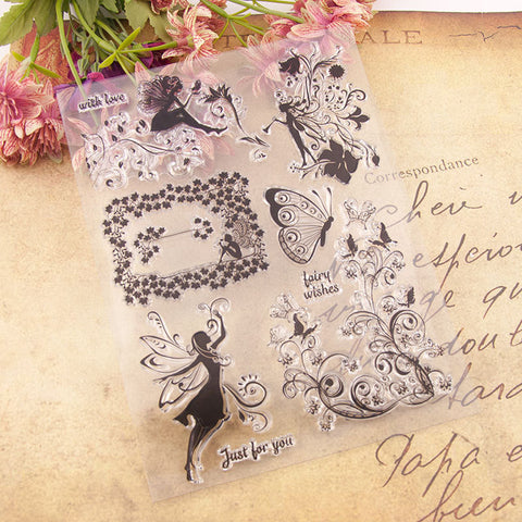Inlovearts Beautiful Fairy Clear Stamps