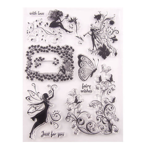 Inlovearts Beautiful Fairy Clear Stamps