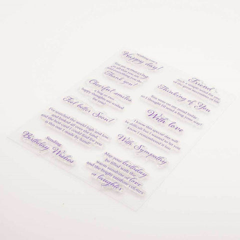 Inlovearts Wish Words Clear Stamps