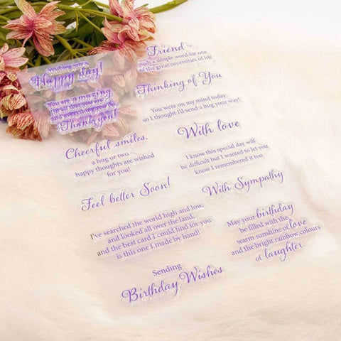 Inlovearts Wish Words Clear Stamps