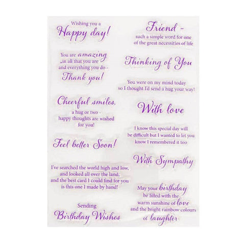 Inlovearts Wish Words Clear Stamps