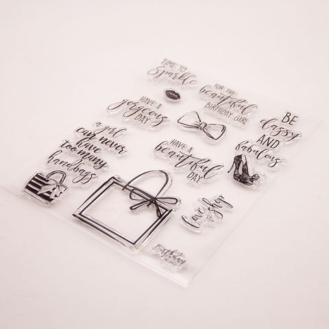 Inlovearts Happy Shopping Theme Clear Stamps