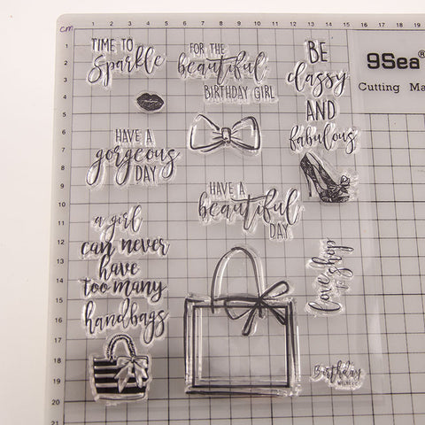 Inlovearts Happy Shopping Theme Clear Stamps