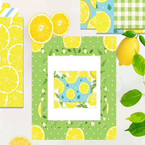 Inlovearts Summer Lemon Scrapbook & Cardstock Paper