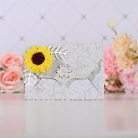 Foldable Stitched Flower Envelop Dies
