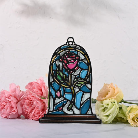 Rose Flowers Bell Jar Frame Dies