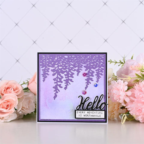 Inloveartshop Floral Wisteria Square Frame Cutting Dies