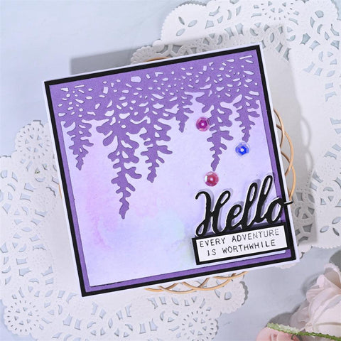 Inloveartshop Floral Wisteria Square Frame Cutting Dies