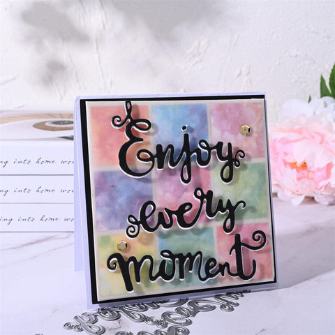 Inloveartshop "Enjoy Every Moment" Words Cutting Dies