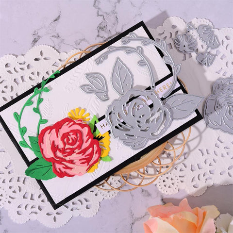Inloveartshop Splicing Layered Rose Flower Cutting Dies