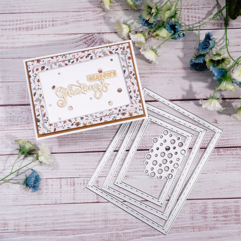 Inlovearts Speckled Pattern Border Cutting Dies