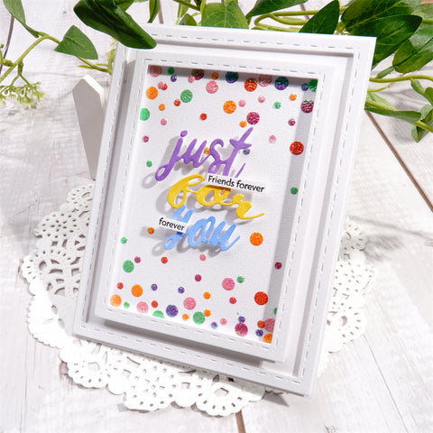 Inlovearts Speckled Pattern Border Cutting Dies