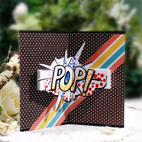 Inlovearts "POP!" Word With Explosion Effects Cutting Dies