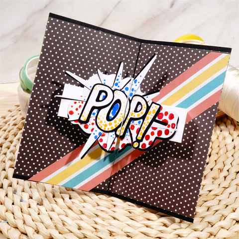 Inlovearts "POP!" Word With Explosion Effects Cutting Dies