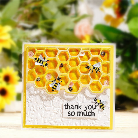 Inlovearts Honeycomb Border Metal Cutting Dies