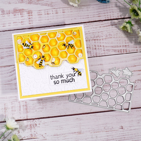 Inlovearts Honeycomb Border Metal Cutting Dies