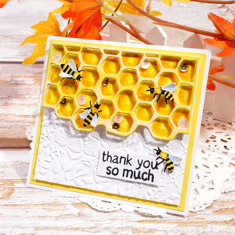 Inlovearts Honeycomb Border Metal Cutting Dies