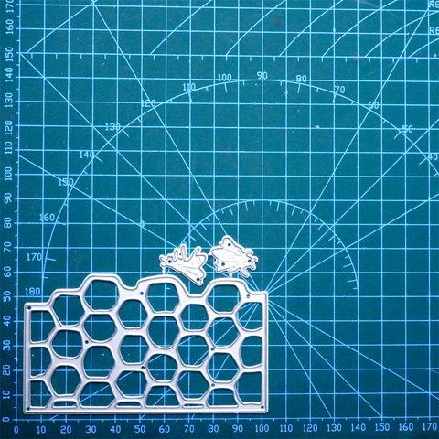 Inlovearts Honeycomb Border Metal Cutting Dies