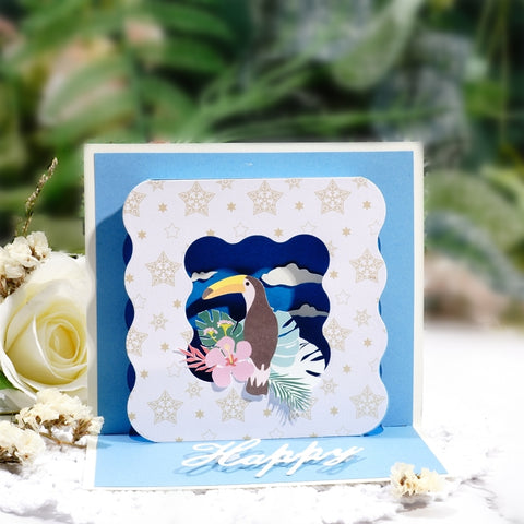 Inlovearts Foldable 3D Square Frame Cutting Dies