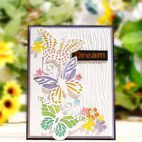 Inlovearts Three Butterflies Border Metal Cutting Dies