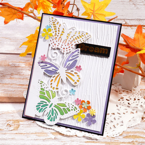 Inlovearts Three Butterflies Border Metal Cutting Dies