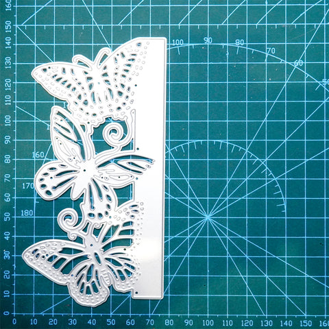 Inlovearts Three Butterflies Border Metal Cutting Dies