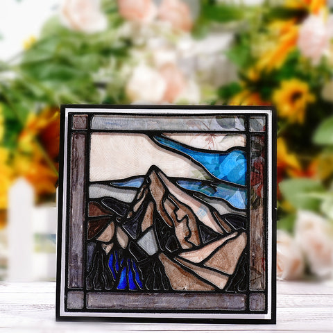 Inlovearts Mountain Background Board Cutting Dies