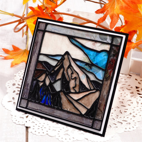 Inlovearts Mountain Background Board Cutting Dies