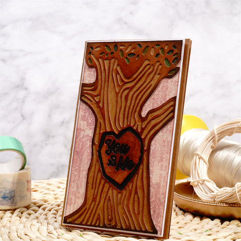Inlovearts "You & Me" Tree Background Board Cutting Dies