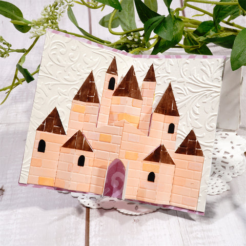 Inlovearts Foldable 3D Castle Metal Cutting Dies