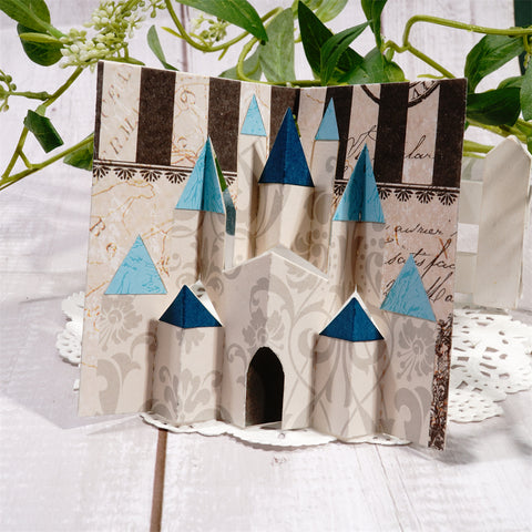 Inlovearts Foldable 3D Castle Metal Cutting Dies