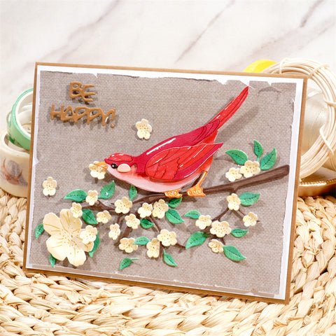 Inlovearts Bird On The Branch Cutting Dies
