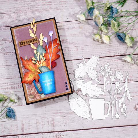 Inlovearts Flowers & Leaves in Cup Cutting Dies