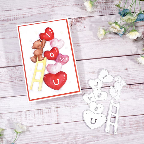 Inlovearts "I LOVE U" Bear Cutting Dies
