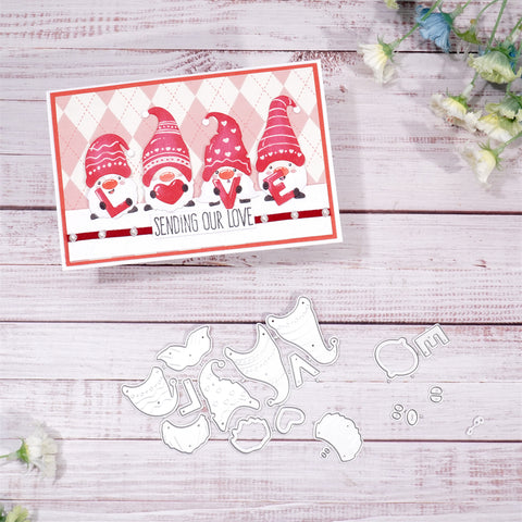 Inlovearts "LOVE" Gnomes Metal Cutting Dies