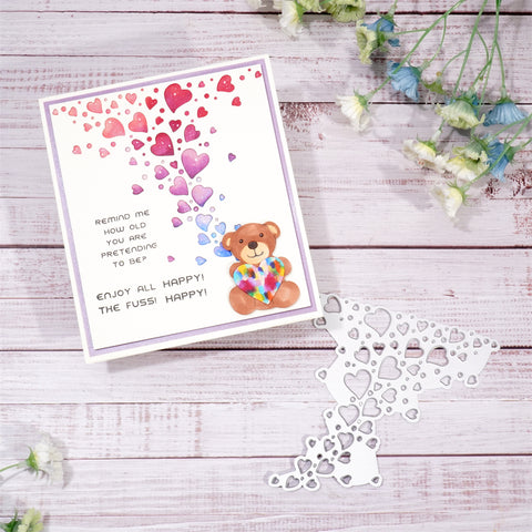 Inlovearts Bubble Love Background Board Cutting Dies