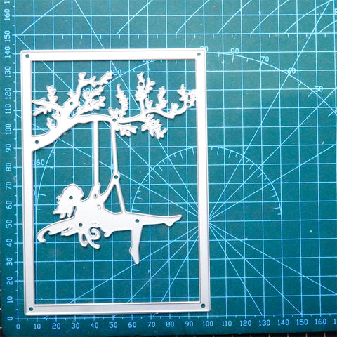 Inlovearts Fairy On Swing Background Board Cutting Dies