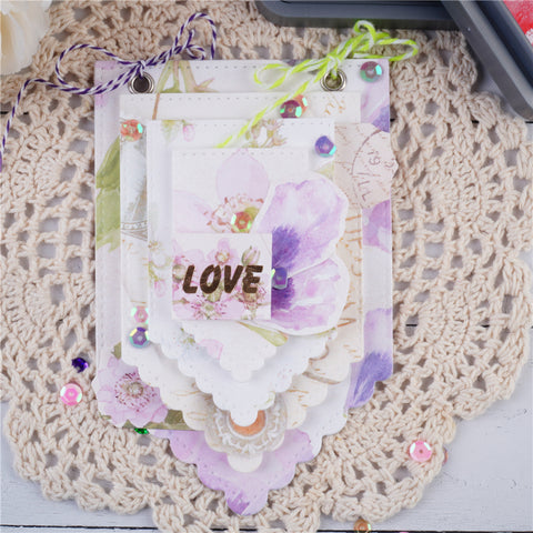 Inlovearts Stackable Tag Metal Cutting Dies
