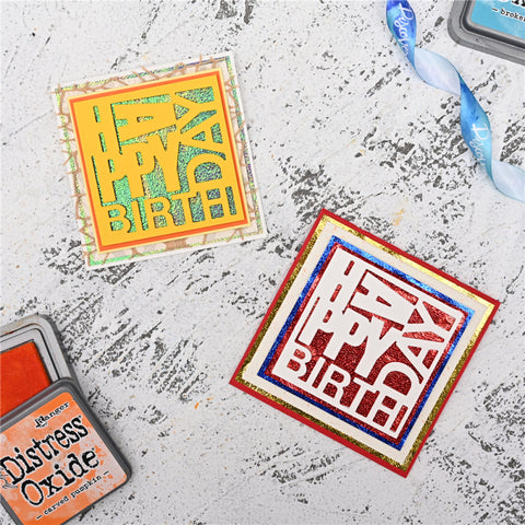 Inlovearts Happy Birthday Background Board Cutting Dies