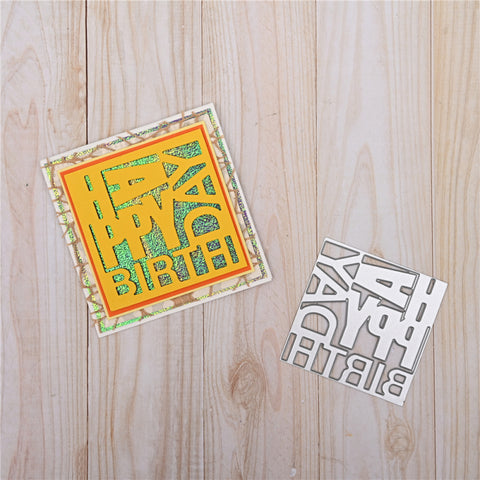 Inlovearts Happy Birthday Background Board Cutting Dies