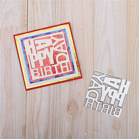 Inlovearts Happy Birthday Background Board Cutting Dies