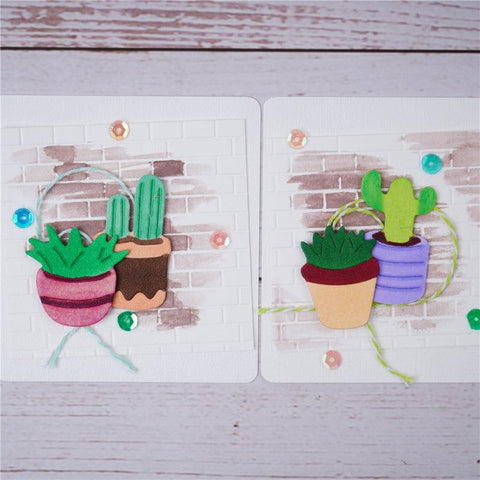 Inloveartshop Exquisite Potted Plants Home Decor Cutting Dies